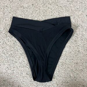 Aerie Black High-Waist Bikini Bottoms